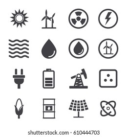 Energy icon set