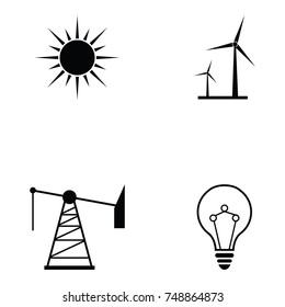 energy icon set