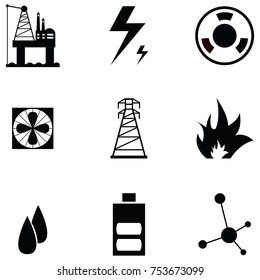 energy icon set
