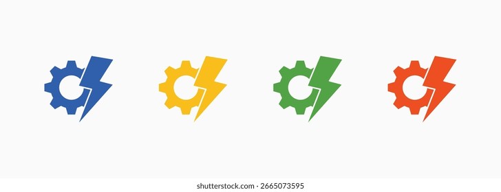 Energy Icon Set Color Multiple Style Collection
