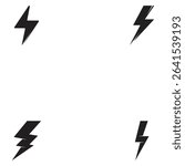 energy icon set  lightning icon vector