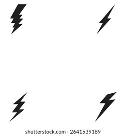 energy icon set  lightning icon vector