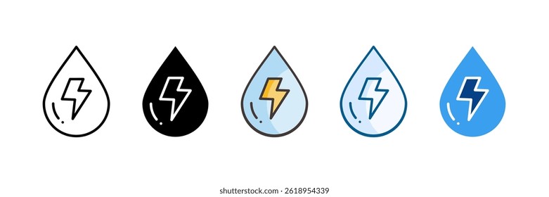 Energy Icon Set Multiple Style Collection