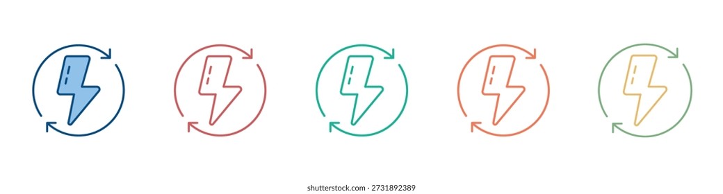 Energiesymbole - Sammlung mehrerer Stile festlegen