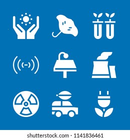 energy icon set. With science, nuclear plant and radioactivity  vector icons for graphic design and web