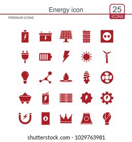 Energy icon set vector 