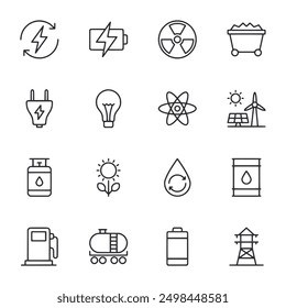 Energy icon set vector illustration
