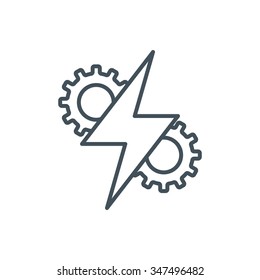 Energy icon suitable for info graphics, websites and print media and  interfaces. Line vector icon.