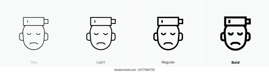 energy icon. Thin, Light Regular And Bold style design isolated on white background