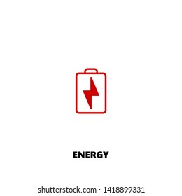 energy icon. energy vector design. sign design. red color