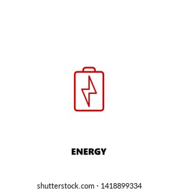 energy icon. energy vector design. sign design. red color