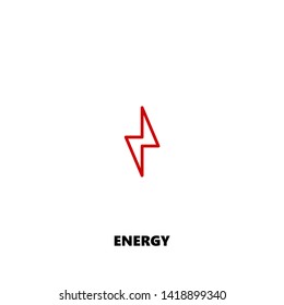 energy icon. energy vector design. sign design. red color
