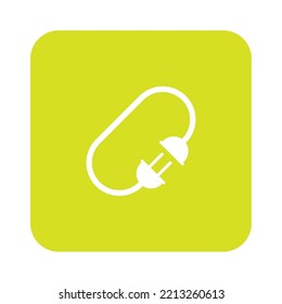 energy icon vector image with yellow background with white lines.