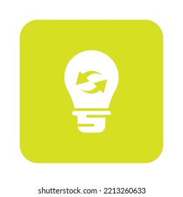 imagen vectorial de icono de energía con fondo amarillo con líneas blancas.