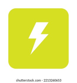 energy icon vector image with yellow background with white lines.