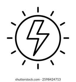 Energy Icon Vector Line Icon Design
