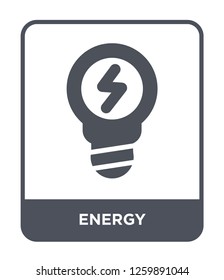 energy icon vector on white background, energy trendy filled icons from Industry collection, energy simple element illustration