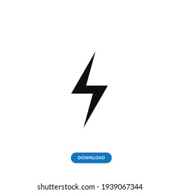 Energy icon vector. Simple storm sign