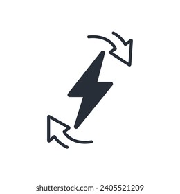 Energy icon. vector.Editable stroke.linear style sign for use web design,logo.Symbol illustration.