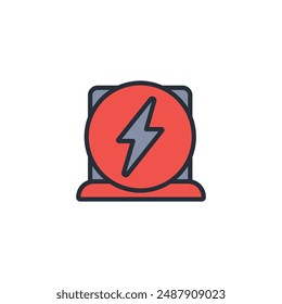 Icono de energía. Vector.Trazo editable.signo de estilo lineal para uso Diseño web,logo.Ilustración de símbolo.