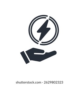 energy icon. vector.Editable stroke.linear style sign for use web design,logo.Symbol illustration.