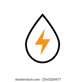 energy icon. water energy with globe. hydroelectric power. Collection of renewable energy, ecology and green electricity icons. mixed design style. vector design