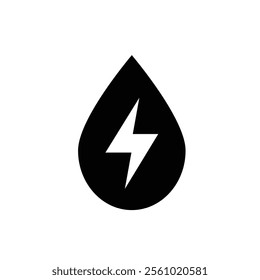 energy icon. water energy with globe. hydroelectric power. Collection of renewable energy, ecology and green electricity icons. Solid design style. vector design