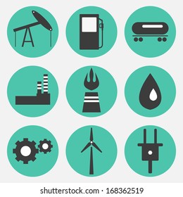 Energy Icons Stock Vector (Royalty Free) 168362519 | Shutterstock