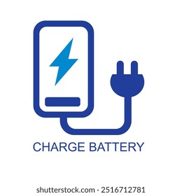 Energy Icons. Battery charge indicator or low charge sign. Level of battery energy. Editable Vector. EPS
