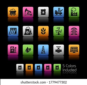 Energy Icons // ColorBox Series - The Vector file includes 5 color versions for each icon in different layers.