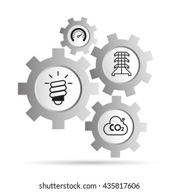 energy icons in gear