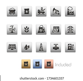 Energy Icons // Metalbox Series - The vector file includes 4 color versions for each icon in different layers.