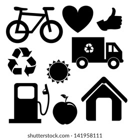 energy icons over white background vector illustration