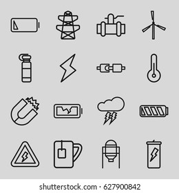 Energy icons set. 