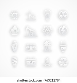 Energy icons set