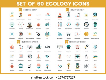 energy icons set for business, marketing, management