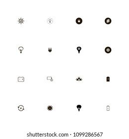 Energy icons set. dead battery, wrench, eco energy and plug