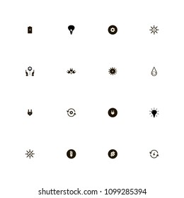 Energy icons set. leaf in bulb, plugs, lighting and eco