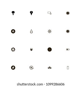 Energy icons set. plug, charge, renewable and energy battery