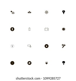 Energy icons set. plug, solar energy, plugs and no energy