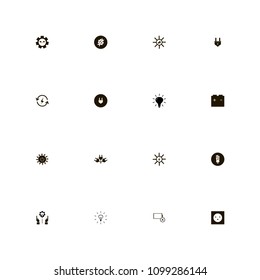 Energy icons set. power socket, plug, eco energy and battery