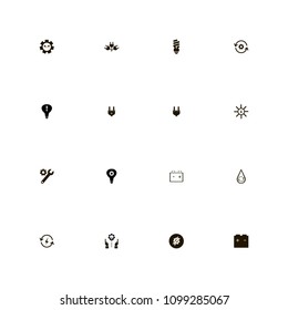 Energy icons set. renewable, update, renewable energy and water energy