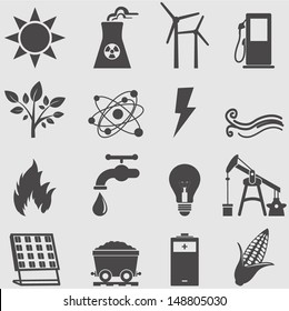 Energy icons  set.Vector
