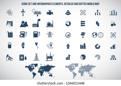 Energy icons. Vector.