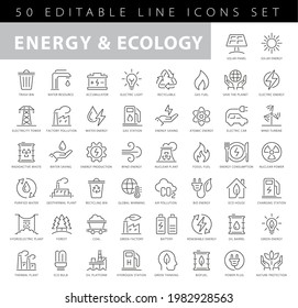 Energy Icons - Vector Line Series