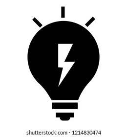 Energy idea bulb icon. Simple illustration of energy idea bulb vector icon for web design isolated on white background