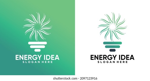 diseño de logotipo de ideas de energía con concepto creativo