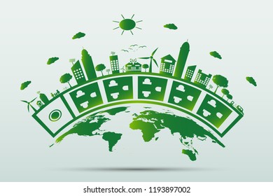 Energy ideas save the world concept Power plug green ecology 