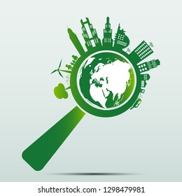 Energy ideas save the world concept Power plug green ecology 