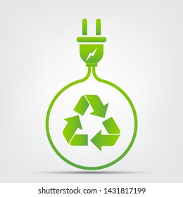 Energy ideas save the world concept Power plug green ecology 